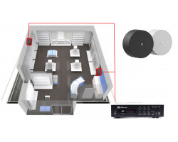 Акустическая система для магазина 2 настенных колонки AUDAC NELO706